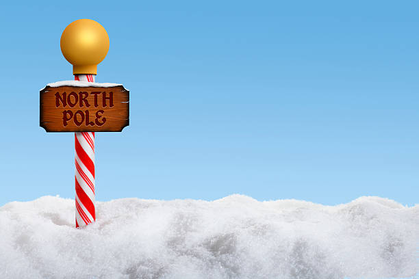 North Pole The North Pole against a blue sky.To see more holiday images click on the link below: north pole photos stock pictures, royalty-free photos & images