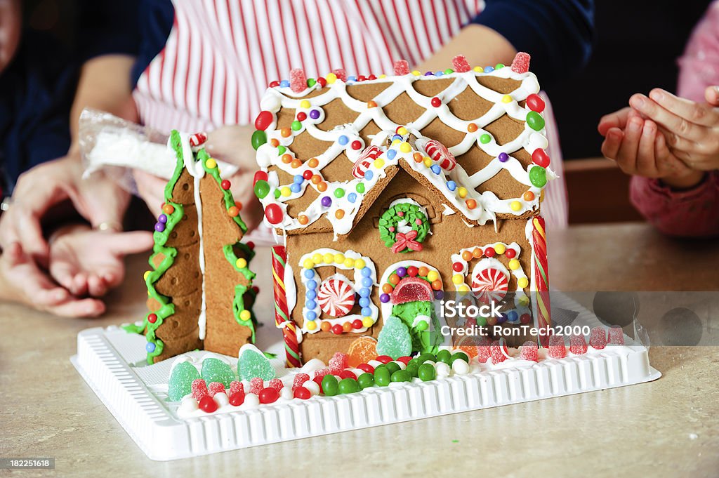 Gingerbread House a gingerbread house / seen from close up position / it looks so yummy Art And Craft Stock Photo