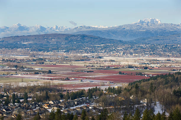 Scenic View "Matsqui Prarie & Mission in the beautiful Fraser Valley, BC." abbotsford canada stock pictures, royalty-free photos & images