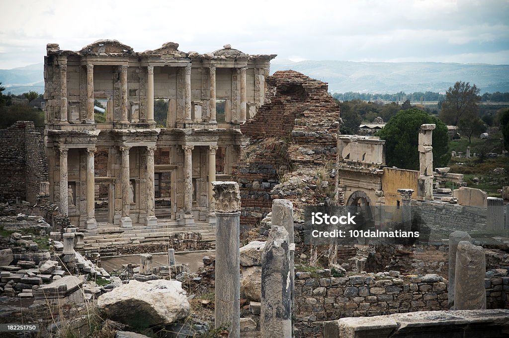 Éfeso Biblioteca de Celso Turquia - Foto de stock de Anatólia royalty-free