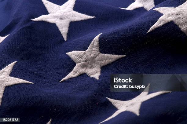 Bandera Estadounidense Foto de stock y más banco de imágenes de Bandera - Bandera, Forma de Estrella, Azul