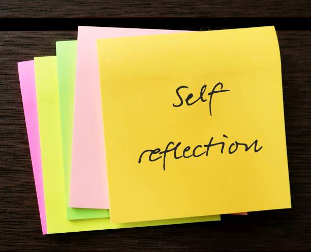 istock Note pad with handwritten text SELF REFLECTION, mental process to grow self understanding of who you are, values and why you think, feel, act the way you do 1822531821