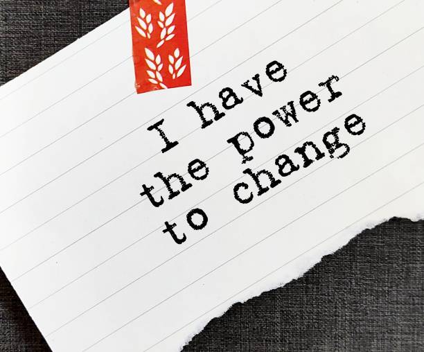 istock Message on a note paper I have the power to change - positive affirmations to beat negative self talk, create growth mindset ,focus on going forward 1822551788
