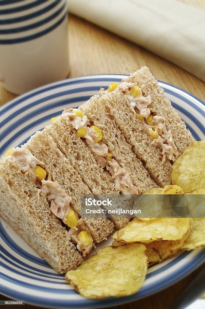 tuna and sweetcorn sandwich snack French Fries Stock Photo