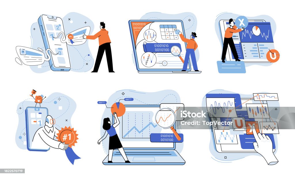 Application Testing Photo Application Testing Metaphor Vector App Test Trial Period Before App ...