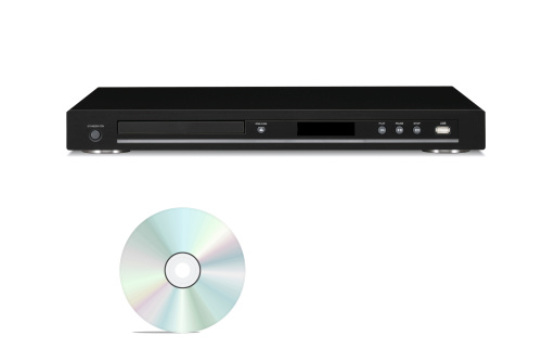 DVD player with cd disk isolated