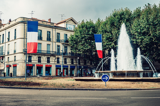 Place de la Victoire at the town of Beziers in Southern France.