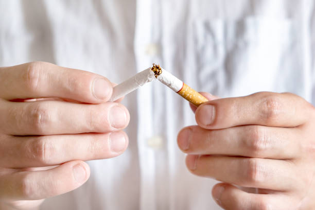 istock Broken Cigarette in the Hands closeup 1822591535