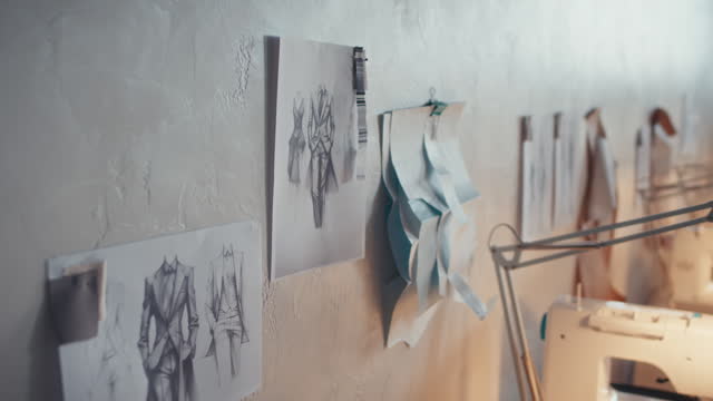 Set of Sketches on Atelier Wall