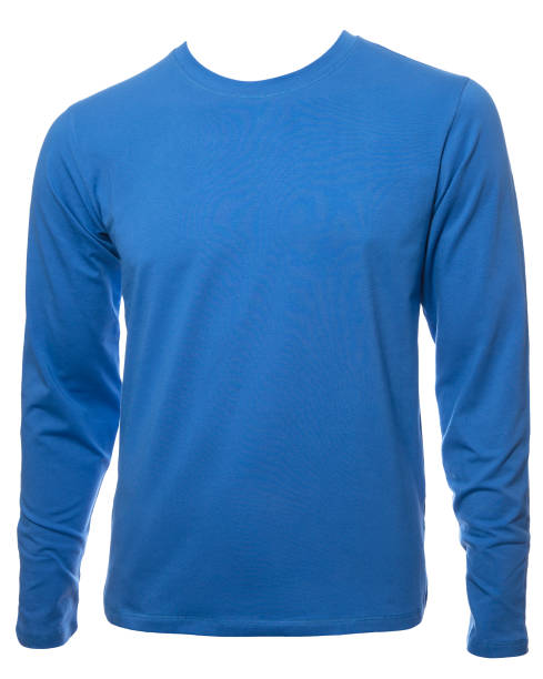 istock Blue long sleeve tee template isolated on white 1822610174