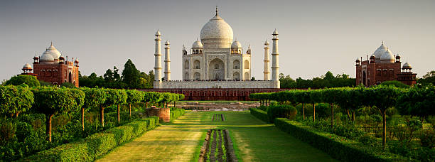 Taj Mahal from the garden side stock photo