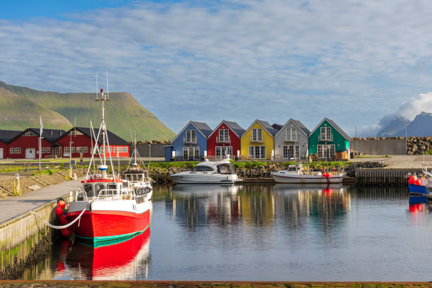 istock Colorful cabins with boats, Faroe islands, Denmark 1822641910