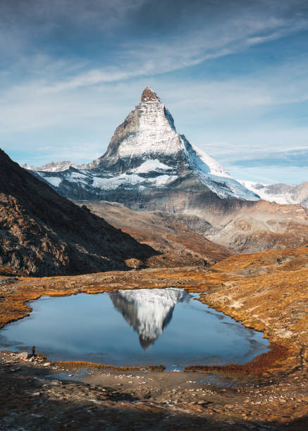 istock Riffelsee lake and Matterhorn mountain reflection at Switzerland 1822651806