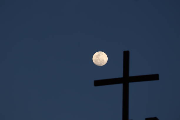 istock Moon and Church 1822661640