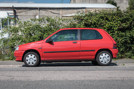 PASAIA, SPAIN-JULY 10, 2023: Renault Clio (AKA Lutecia), first generation