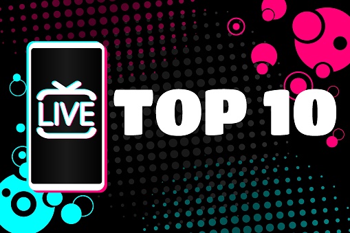Banner - TOP 10 in the style of social networks. Top ten list. Vector illustration