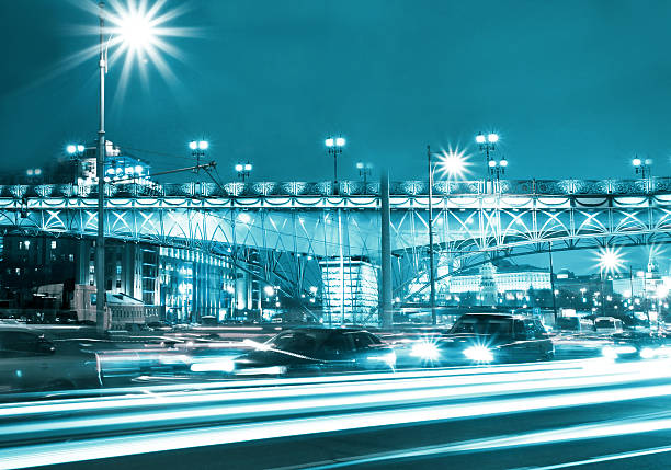 istock Beautiful night city in motion 182271316