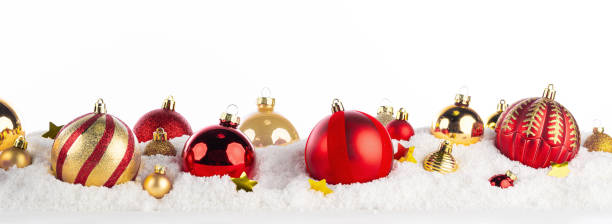 istock gold and red christmas balls long frame 1822734296