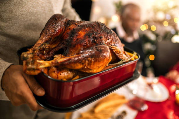 istock Turkey is being served on the dining table on Christmas Eve. 1822734858