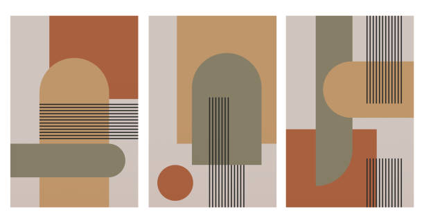 istock Abstract Poster, Mid Century Modern, Colorful Prints, Geometric Art Print 1822736849