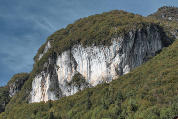 A close-up view of a Caucasian male climber's hand gripping a rugged rock face, dressed in attire suitable for climbing, highlighting the precision and strength involved in the sport.