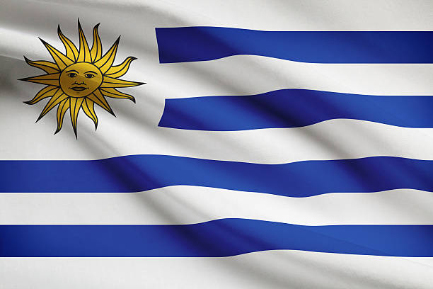 istock Series - ruffled flags. Oriental Republic of Uruguay. 182274618