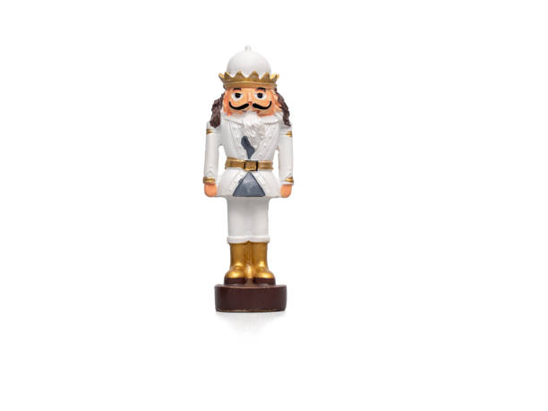 istock Wooden Nutcracker isolated on white background. Traditional wooden toy. 1822748807