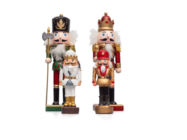 istock Wooden Nutcracker isolated on white background. Traditional wooden toy. 1822749421