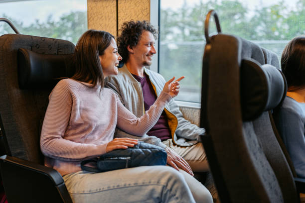 istock Young Couple Travelling Together By Train In Malmo 1822752796