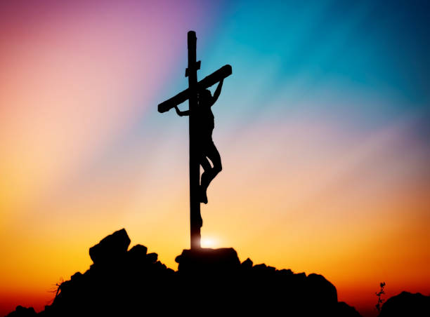 istock Jesus Christ crucified on the cross 1822756178