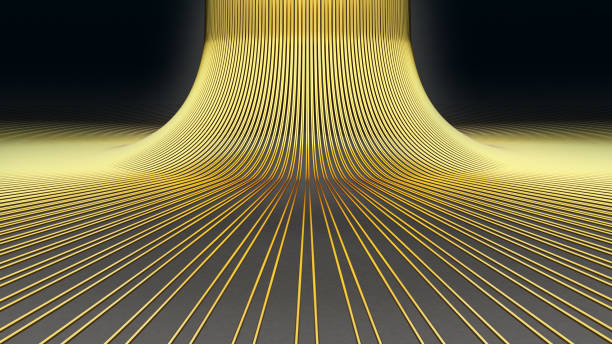 istock abstract background Gold lines rising against a black background.,3d rendering 1822756211