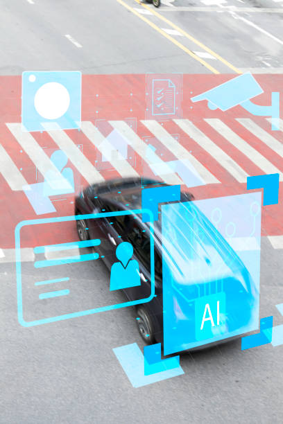 istock Utilize camera technology to keep tabs on individuals and cars in public areas. ,Verifying the status of persons and vehicles with AI 1822757837