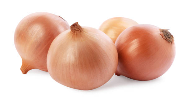 istock Yellow tasty fresh onions isolated on white 1822758382