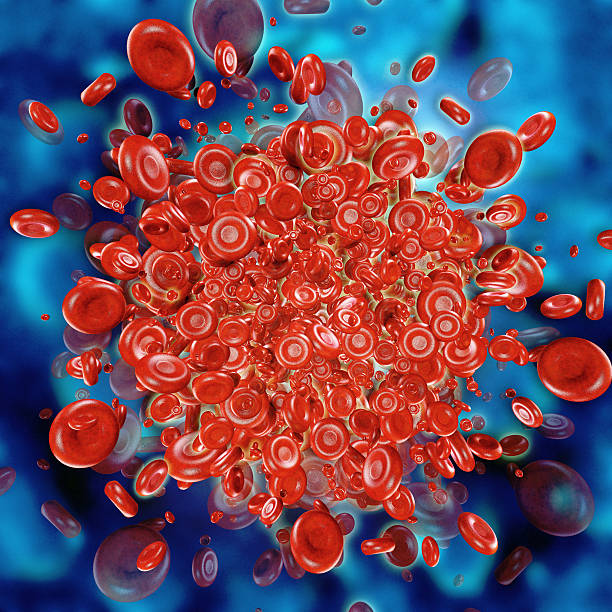 Blood cells - 3d rendered illustration stock photo