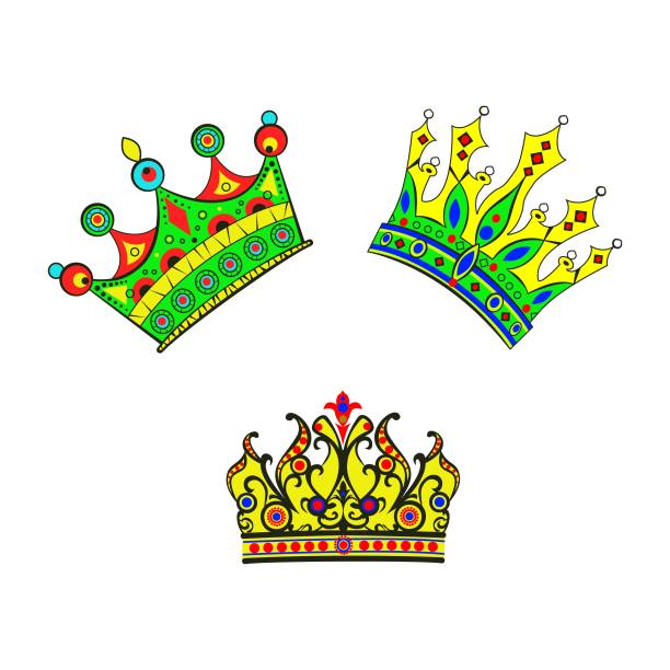 набор crowns - primacy stock illustrations