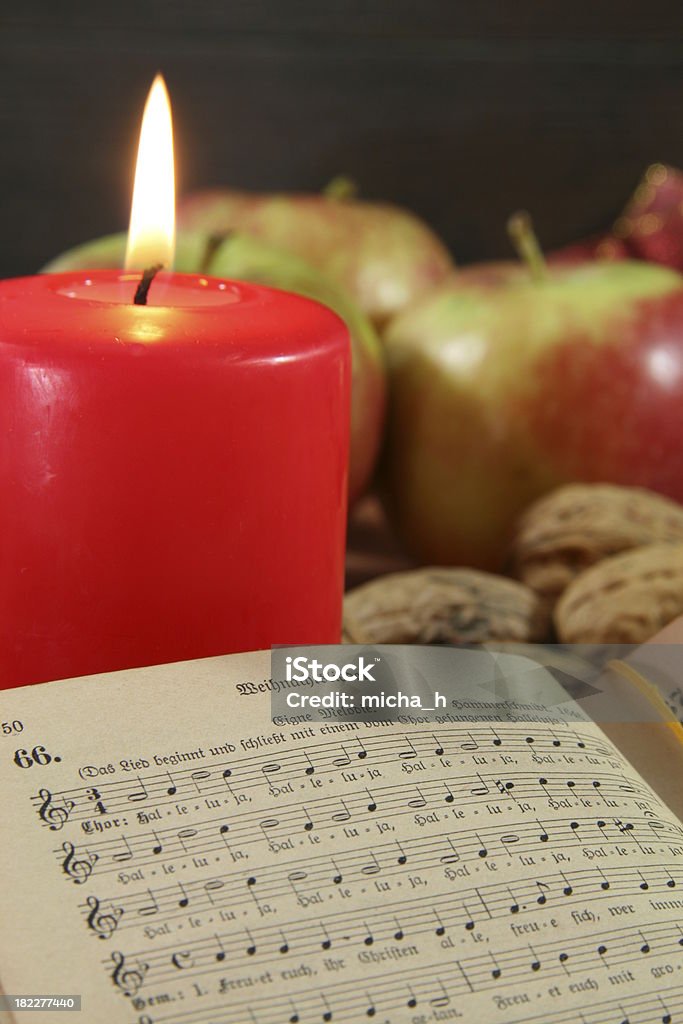 Antigo Gesangbuch und Weihnachtsdeko - Royalty-free Pauta de Música Foto de stock