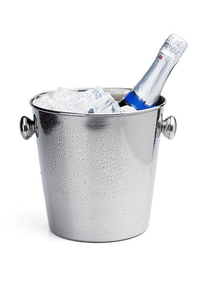 Champagne bottle in ice bucket