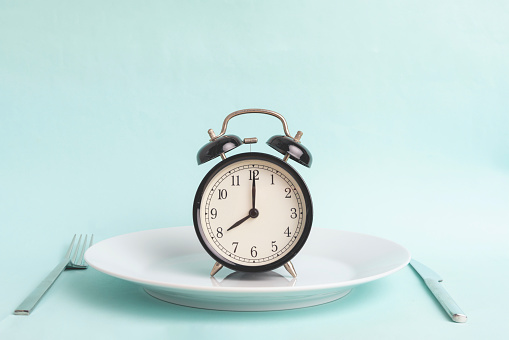 Blue, Breakfast, Clock, Concepts, Plate