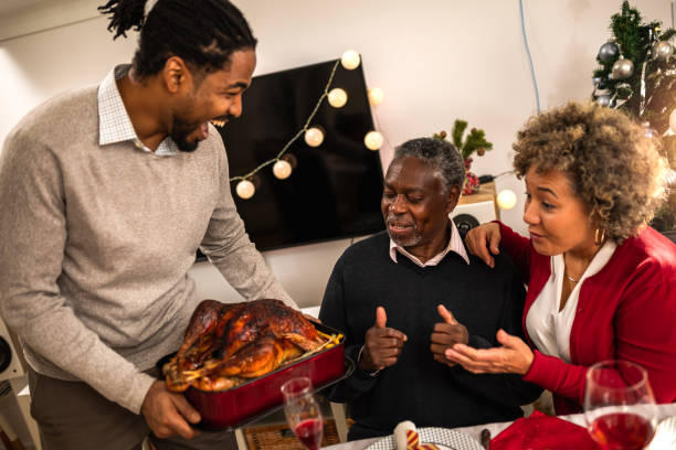 istock Turkey is being served on the dining table on Christmas Eve. 1822787458