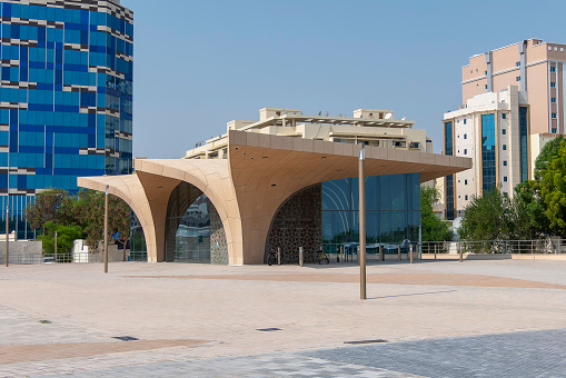 Doha, Qatar, October 31, 2023. Al Sharq metro station, National Museum