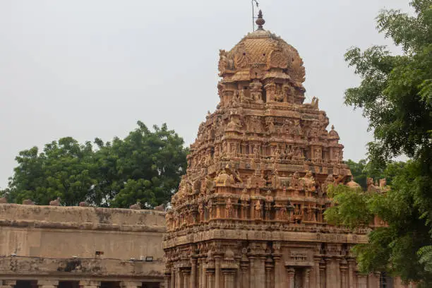 One of the tower in complex of Thanjavur Big Temple(also referred as the Thanjai Periya Kovil in tamil language).