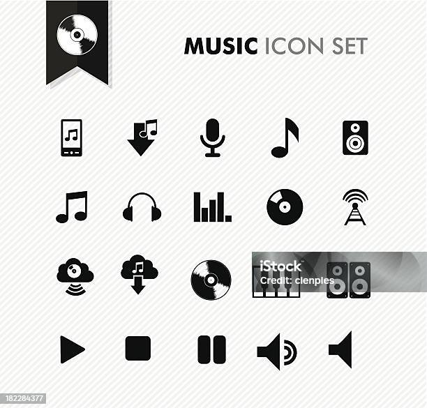 Moderne Musik Freizeit Und Unterhaltungsangebot Icon Set Eps10 Vektordatei Stock Vektor Art und mehr Bilder von Antenne