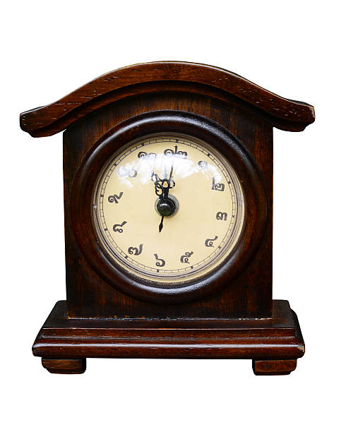 istock Vintage wooden clock 182286307