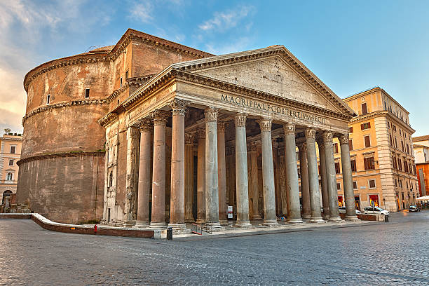 пантеон в риме, италия - architecture italian culture pantheon rome church стоковые фото и изображения