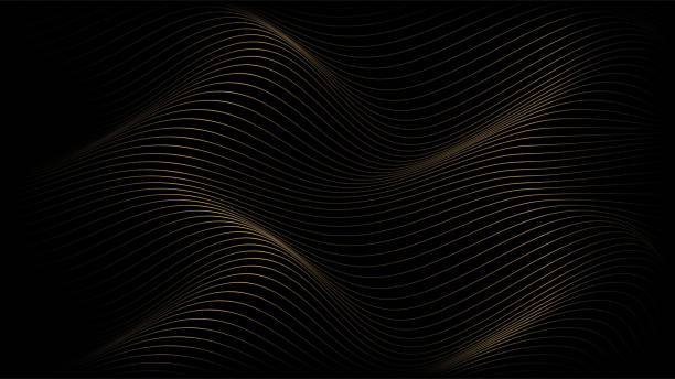 Luxury background, curved shapes, lines, lights and shadows. Luxury background, curved shapes, lines, lights and shadows. Perfect for any use. shiny black background stock illustrations