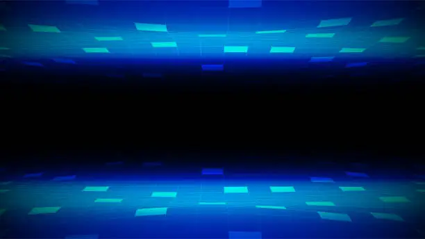 Vector illustration of Abstract background with 3d waves, lights and shadows.