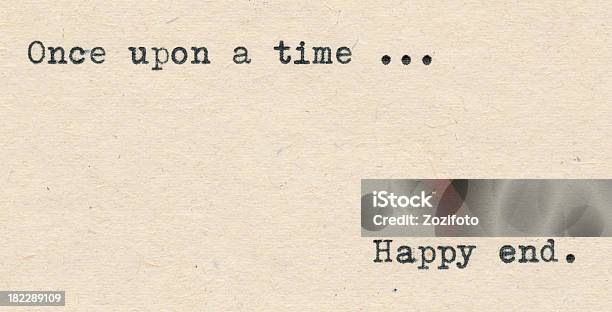 Once Upon A Time Und Happy End Stockfoto und mehr Bilder von Alphabet - Alphabet, Alt, Altertümlich