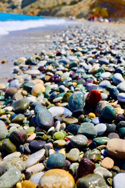 istock a beach with some pebbles and rocks on it's beach 1822893469