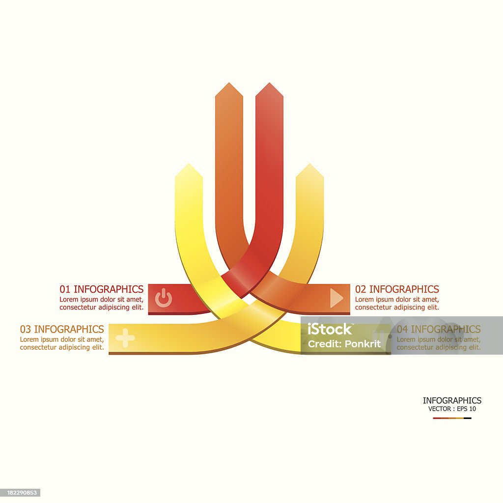 Two Arrows Overlap Overlap Arrows Infographics Design Template Stock Illustration ...