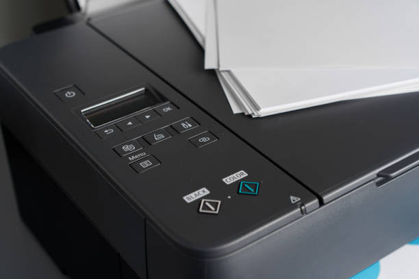 istock Close up of modern printer in the office 1822916022